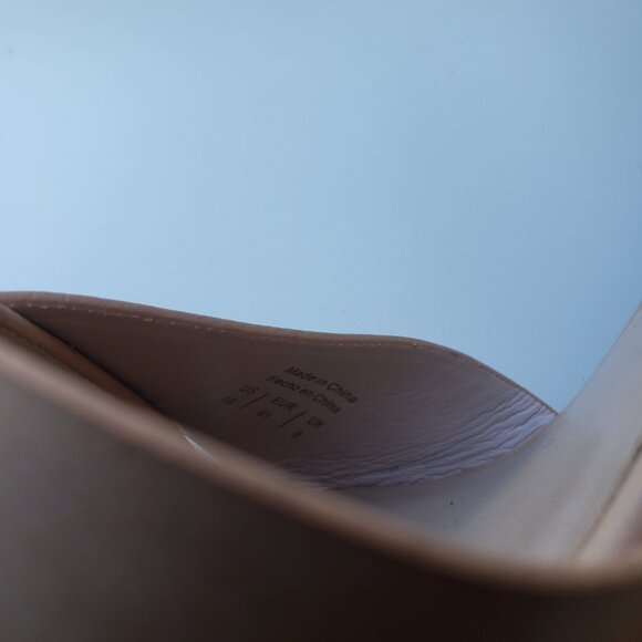 NEW ALDO PLATFORM WEDGE HEELS SANDALS, Leather, Beige, Women's shoes Size 10 - Picture 10 of 11